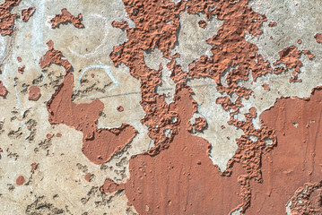 chipped paint on old concrete wall texture background