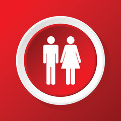 Couple icon on red