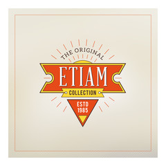 Vintage Colorful Geometric Logo Design Template
