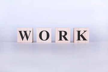 Fototapeta premium Work Word cubes photo
