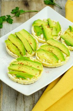 Sandwiches with avocado
