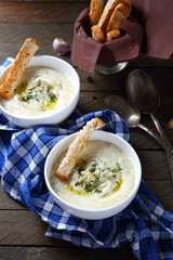 mashed potato soup with cheese