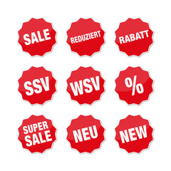 Button Set Sale SSV WSV NEU – Störer