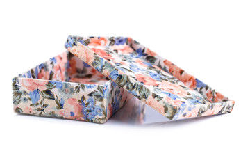 Beautiful gift box on a white background.