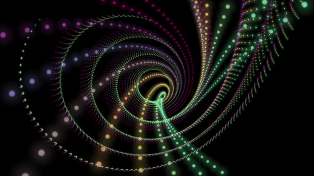 fantastic animation – particle stripe object in motion – loop HD