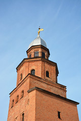 Fototapeta na wymiar Kokuy tower of the Kremlin at the Veliky Novgorod