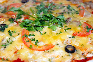 tasty appetizing pizza