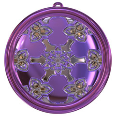 Jewelled metal orb generated texture