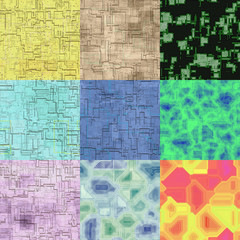 Set of circuits seamless generated textures