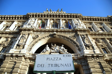  Italian Palace of Justice in Rome, Italy - obrazy, fototapety, plakaty