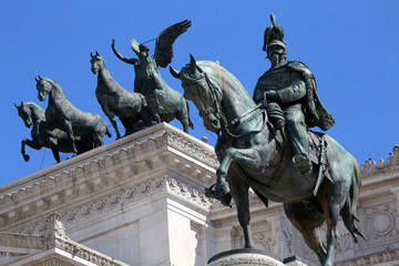 Fototapeta na wymiar Monument for Victor Emenuel II, in Rome, Italy