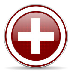 Obraz premium plus red glossy web icon