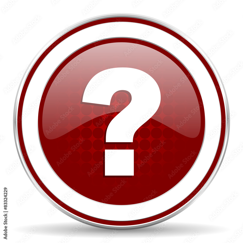 Aufkleber question mark red glossy web icon