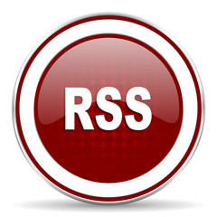 rss red glossy web icon