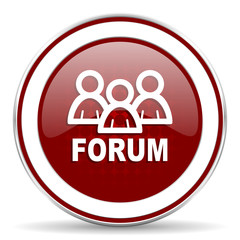 forum red glossy web icon