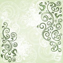 Abstract floral grunge background illustration