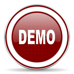 demo red glossy web icon