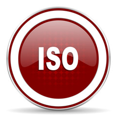 iso red glossy web icon