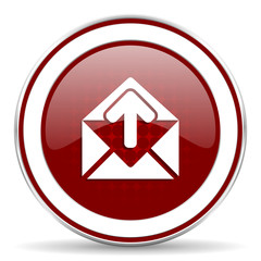 email red glossy web icon