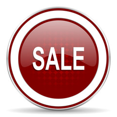 sale red glossy web icon