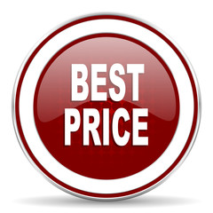 best price red glossy web icon