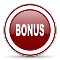 bonus red glossy web icon