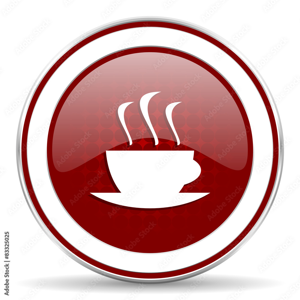 Poster espresso red glossy web icon