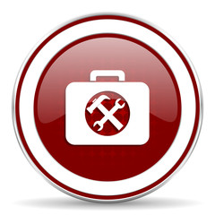 Obraz premium toolkit red glossy web icon