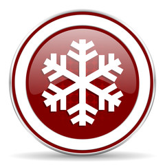 Obraz premium snow red glossy web icon