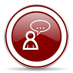 forum red glossy web icon