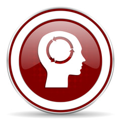 head red glossy web icon