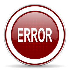 error red glossy web icon