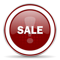 sale red glossy web icon