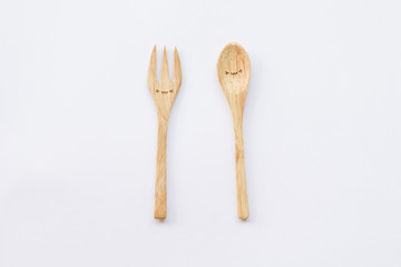 Happy fork and spoon