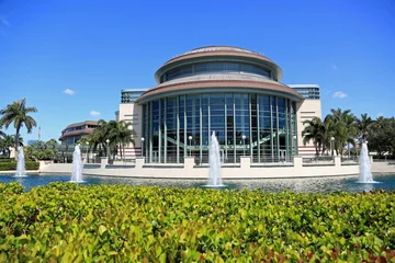 No drill light filtering roller blinds Theater The Kravis Center in West Palm Beach, Florida