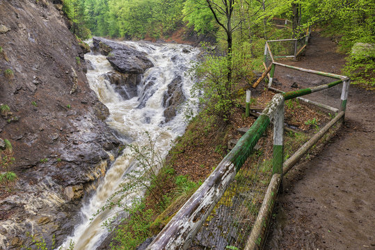 Putna Fall in Lepsa in Vrancea County, Romania