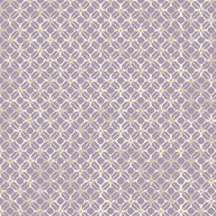 Fototapeta premium Seamless diamond check flower background 