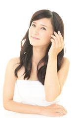 Fototapeta premium 寛ぐ美しい女性