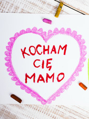 Happy mothers day card made by a child