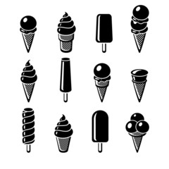 Ice cream set. Vector