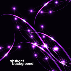 Abstract background in the futuristic design, lines with a glow