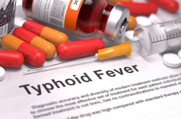 Typhoid Fever Diagnosis. Medical Concept.