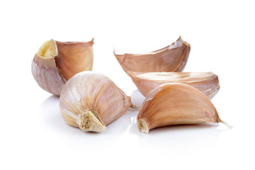 Garlic isolated on white background