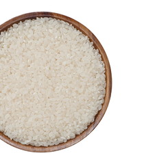 Asian white rice or uncooked white rice..