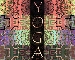 Yoga design with mandalas
