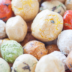 mame kichi japanese sweets beans with colored sugar coat..