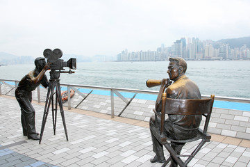 香港にある映画撮影の銅像