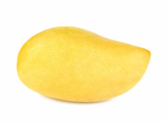 Yellow mango isolated on white background