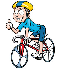 Obraz premium Vector illustration of Cartoon Cyclist