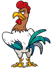 Vector Illustration of Rooster